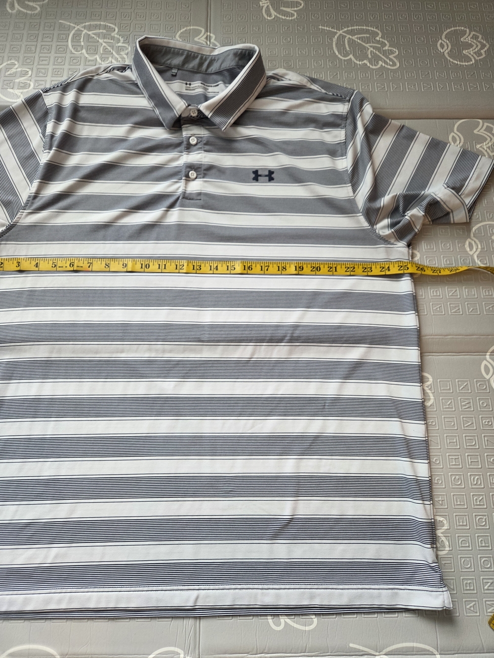 Under Armour Mens Loose Fit Heat Gear Polo Shirt Striped Size XXL - Picture 7 of 9